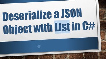Deserialize a JSON Object with List in C#