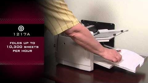 Martin Yale 1217A Folding Machine Demo Video