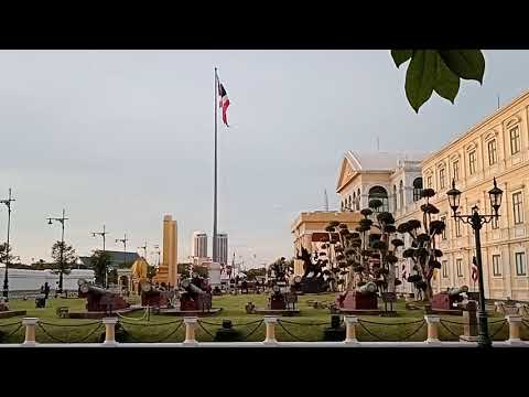 แตรเคารพ​ 3​ จบ​ พิธีเคารพธงชาติ​ (ธงลง)​ หน้ากระทรวงกลาโหม