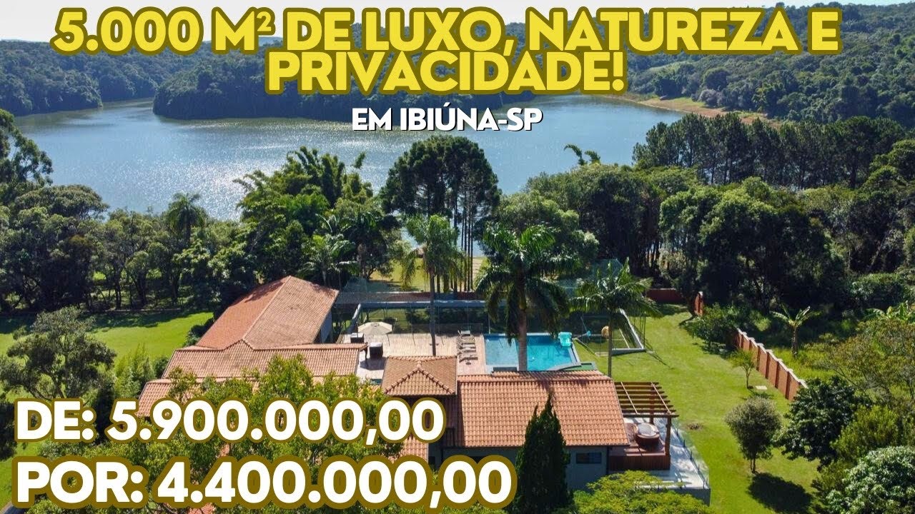 Chácara exclusiva a venda: 5000 m² de puro luxo! Em IBIÚNA/SP