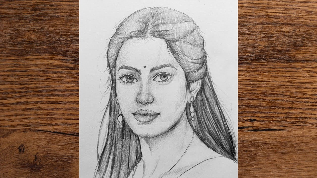 How To Draw a Girl's Face | Easy face Drawing | Easy Step by Step Pencil Drawing Tutorial