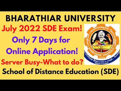 Distance Education(SDE) Exam July2022|Problem in Online Apply|Bharathiar University| How to Apply|BR