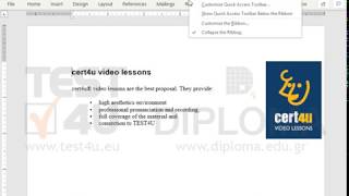 Display the ribbon. screenshot 3