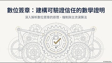 解碼數位簽章 Digital Signature Theory and Schemes 建構可驗證信任的數學證明
