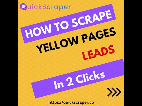 Effortlessly Extract Yellow Pages Leads Data with QuickScraper API to CSV