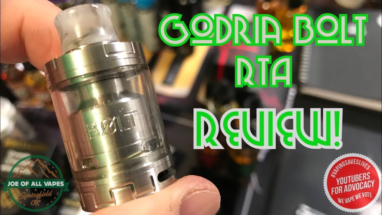 Godria Bolt RTA Review~Coil build:Wick Giveaway