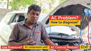 AC problem? | How to diagnose | ECM fault? | AC gas pressure low? | AC control unit fault | ECM?