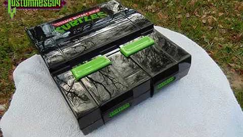 Custom TMNT themed SNES Super Nintendo by Customnesguy Teenage Mutant Ninja Turtles