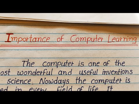 Importance Of Computer Learning/essay Writing In English/importance Of Computer Learning Essay/