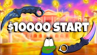 $10000 START ABSOLUTELY INSANE!! (100% DEPOSIT BONUS CSGOLUCK)