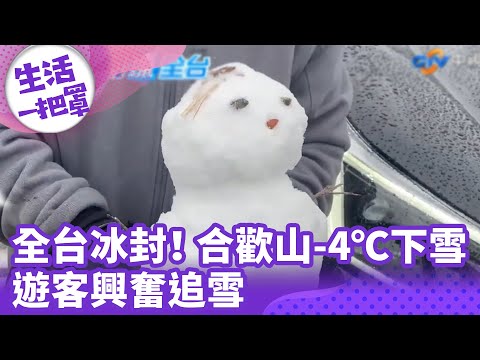 《生活一把罩》全台冰封！ 合歡山-4℃下雪 遊客興奮追雪