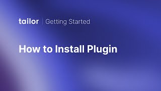 how to install plugin