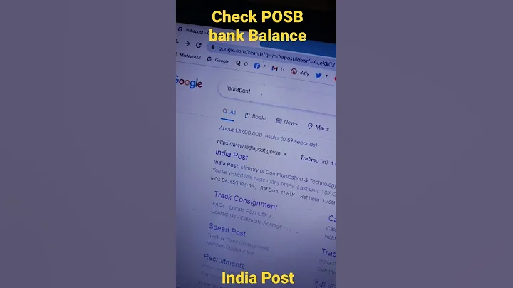 Check POSB bank balance online | India Post |#shorts #mixmate22