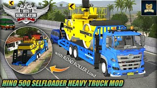 🤩🔥HINO 500 SELFLOADER (with road roller) TRUCK MOD FOR BUSSID v3.7.1 | By @AdeIskandarOfficial screenshot 1