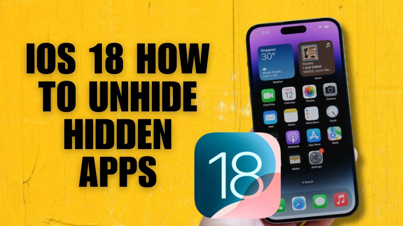 iOS 18 How To Unhide Hidden Apps - Step by Step - YouTube