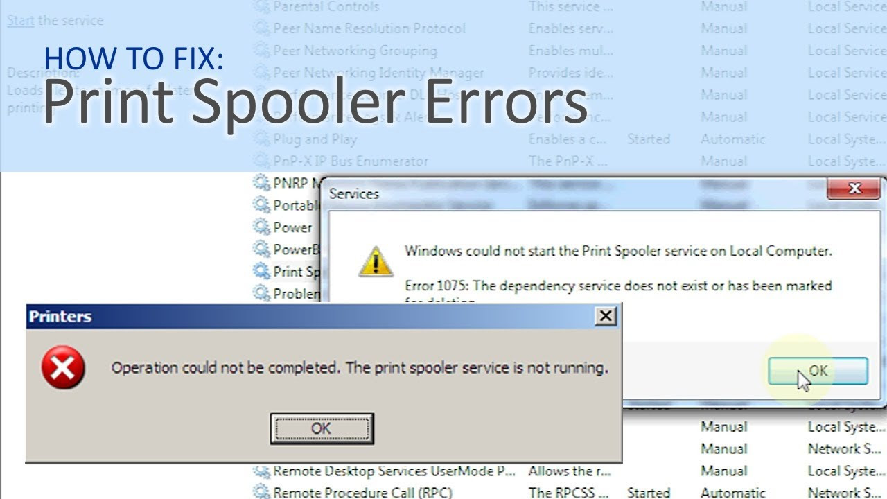 print spooler ปิดเอง New Print spooler service is not running (How To Fix)