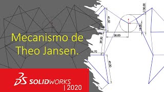 3.8 Mecanismo de Theo Jansen - Parte 1 - SolidWorks (2020).