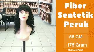 Siyah Fiber Sentetik Dalgalı Peruk Ankara Matmazel Peruk