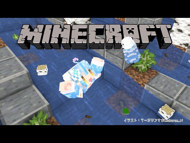 【Minecraft】原木回収機の外装工事！【雪花ラミィ/ホロライブ】のサムネイル