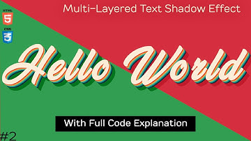 Multi-layered Text Shadow Effect | CSS Tutorial