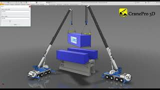 Tandem lifting for Container by CranePro 3D