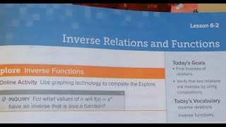 Celebrity Module 6 Lesson 2 Inverse Relations and Functions Profile