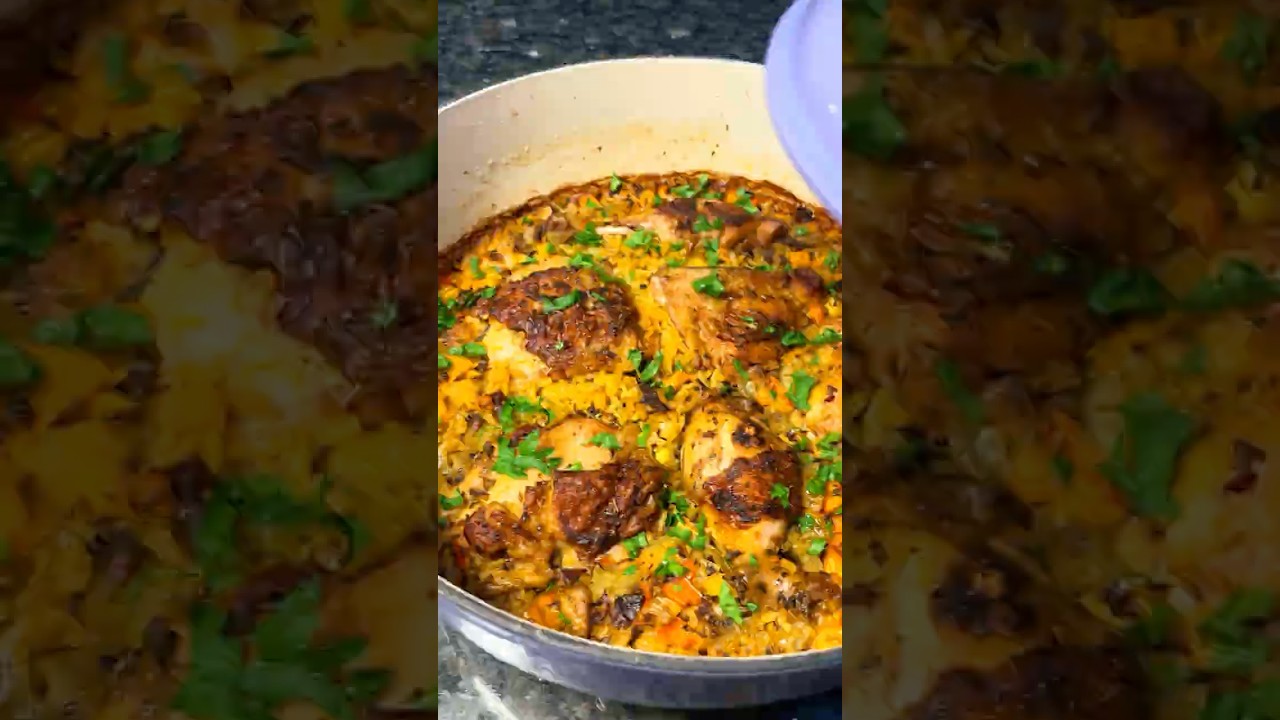 1 Pan Chicken & Rice In The Oven 