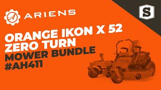 Orange Ikon Ariens Ikon X 52 Zero Turn Mower Bundle #AH411