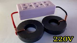 Top 9 Amazing How To Make 220v Free Energy Generator With Two Big Magnet & Pvc Copper Wire