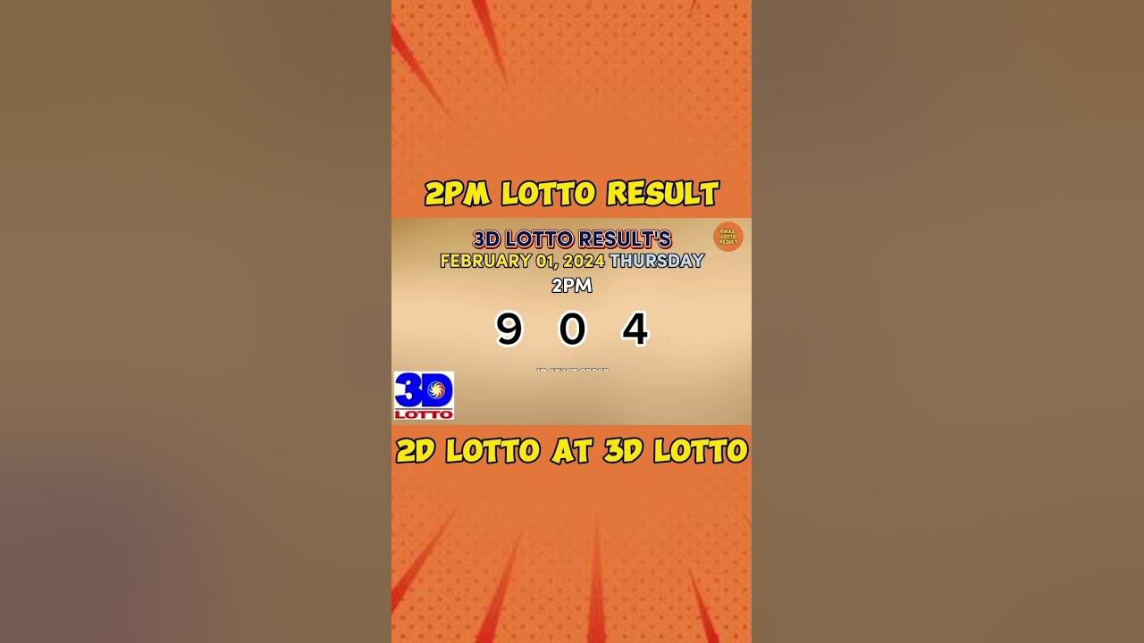 2pm Lotto Result FEBRUARY 01, 2025 Thursday YouTube