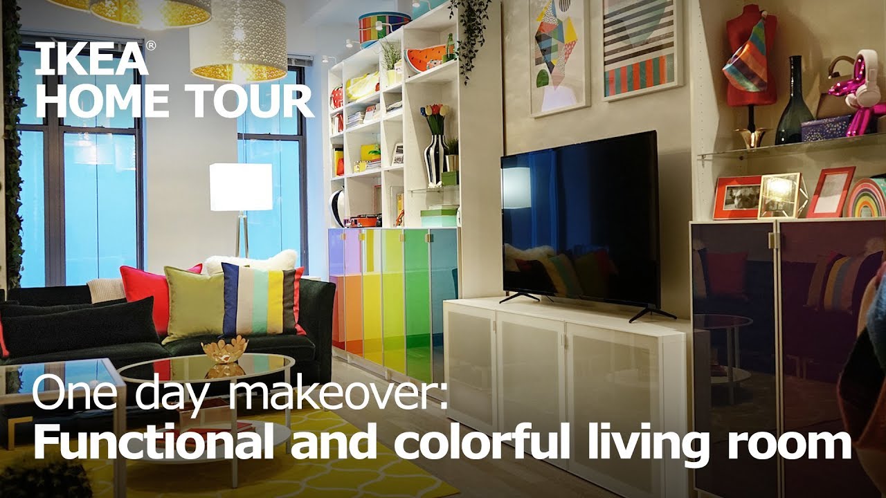 Functional Colorful Small Living Room Ideas IKEA Home Tour YouTube