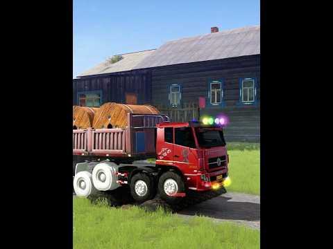 SpinTires: MudRunner | Heavy Truck vs Impossible Speed Bumps Road SpinTires #MudRunner