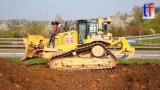 **NEW** CATERPILLAR D6T XW w. Grade Control 3D @ Work, Schwaikheim, Germany, 04.04.2017.