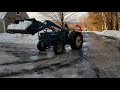 moving snow with ford tractor