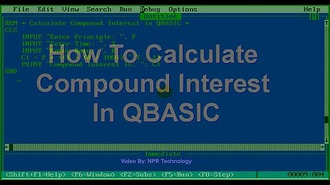 QBASIC Tutorials: Write a program in QBASIC To Calculate Compound Interest in Nepali.