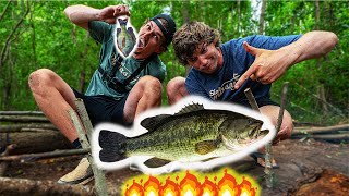 EATING BASS! how does bass taste? (bass catch and cook)