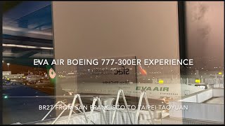 Eva Air Boeing 777-300ER BR27 (9-abreast) from San Francisco (SFO) to Taipei (TPE)