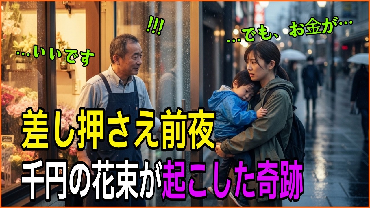 【AIを活用した創作物】借金まみれの花屋が、葬儀の花を無料で渡した夜…翌日訪れた信じられない再会