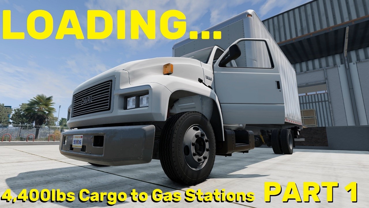 BeamNG.drive (Mod) Freeroam: West Coast, USA - 4400lbs Cargo to Gas Stations (Part 1)