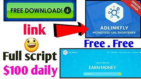 adlinkfly free script || Download link || Best Url shortner website 2019 [hindi]