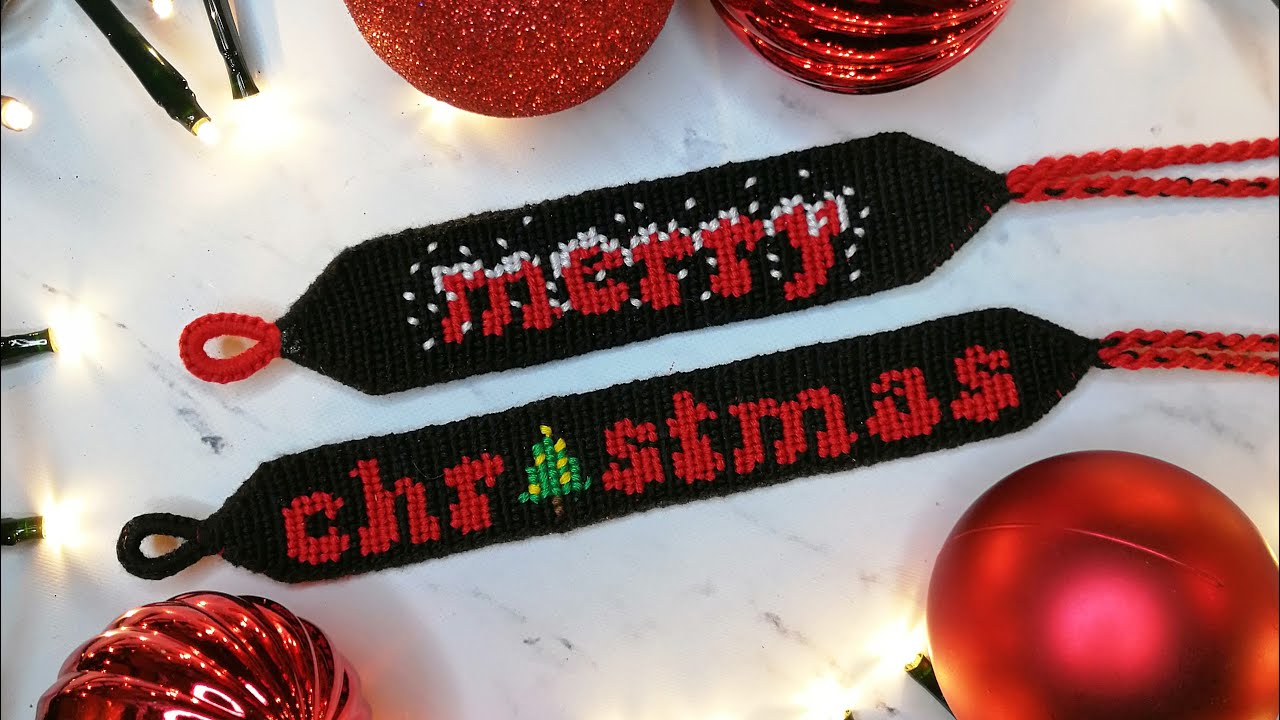 Merry Christmas everyone! | Friendship bracelet time lapse | ***5 hours of knotting in 10 minutes***