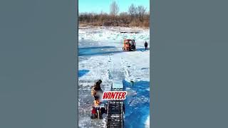 People in Norway Harvest ICE for a Living! #shorts