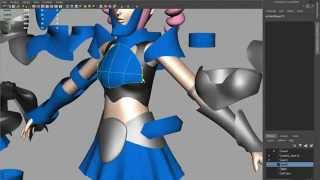3D Maya armor modeling doodle-ing
