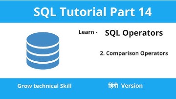 SQL Operators | SQL Comparison Operator | With Practical Example | In Hindi | Part - 14