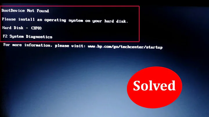 How to Fix Boot Device Not Found Hard Disk 3F0 Error - ALL HP Laptop