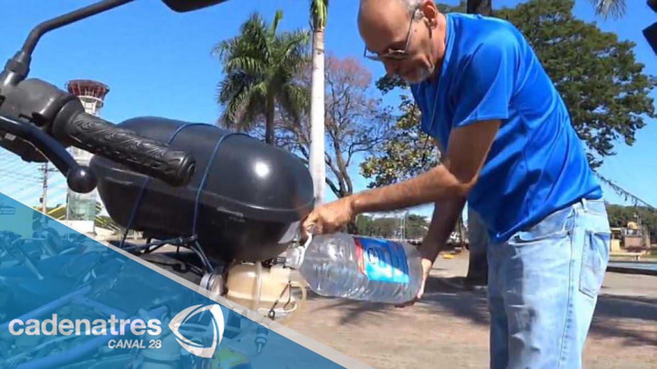 fósil rival No esencial Brasileño crea motocicleta que funciona con agua como combustible - YouTube