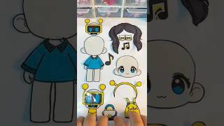 Sprunki 🩷Fun bot diy sticker #stickerbook #sprunkiincredibox #papercrafts#shorts#funbot