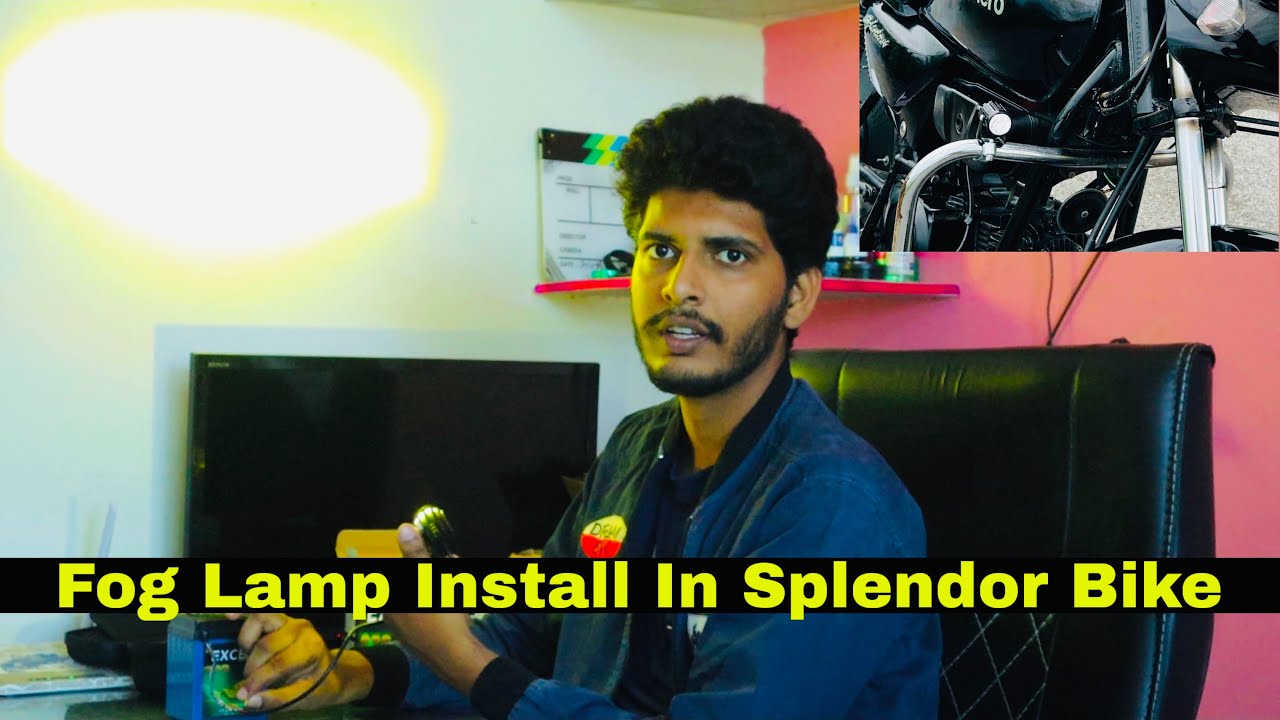 Install Fog Light In Splendor Modified