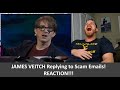 American Reacts to JAMES VEITCH This is what happens when you reply to spam email REACTION