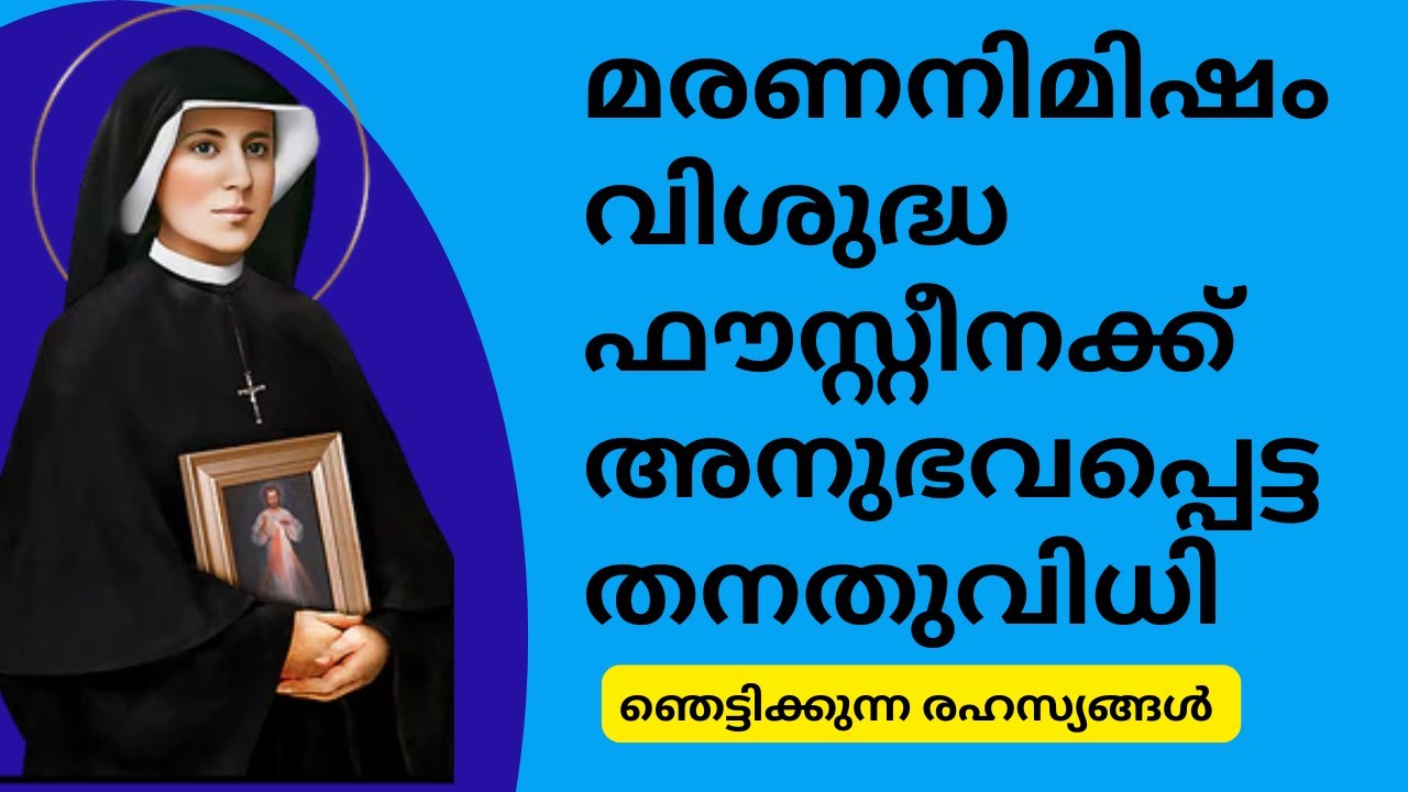 വി. ഫൗസ്റ്റീനക്കു മരണനിമിഷം അനുഭവപ്പെട്ട തനതുവിധി | Particular Judgement seen by St. Faustina